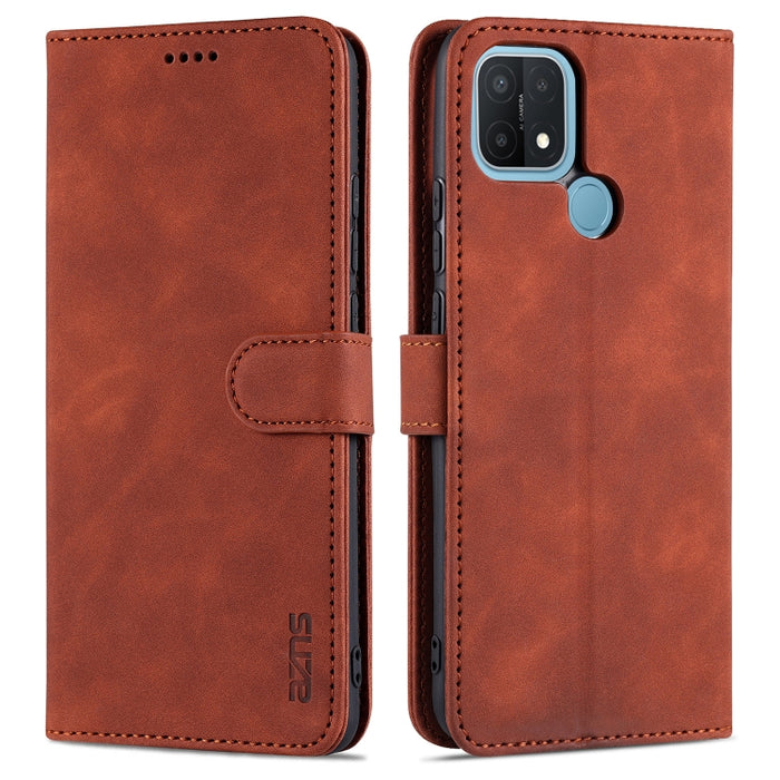 AZNS Skin Feel Calf Texture Funda de cuero con tapa horizontal con ranuras para tarjetas y soporte y billetera, For Xiaomi Mi 11, For vivo Y73s / S7e, For OPPO A15 / A35 4G