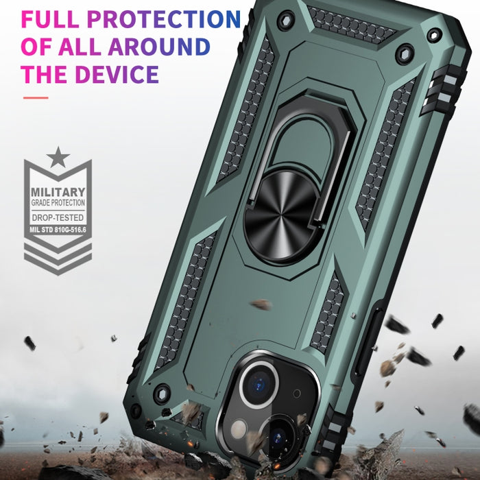 Funda protectora de TPU + PC a prueba de golpes con soporte giratorio de 360 grados
