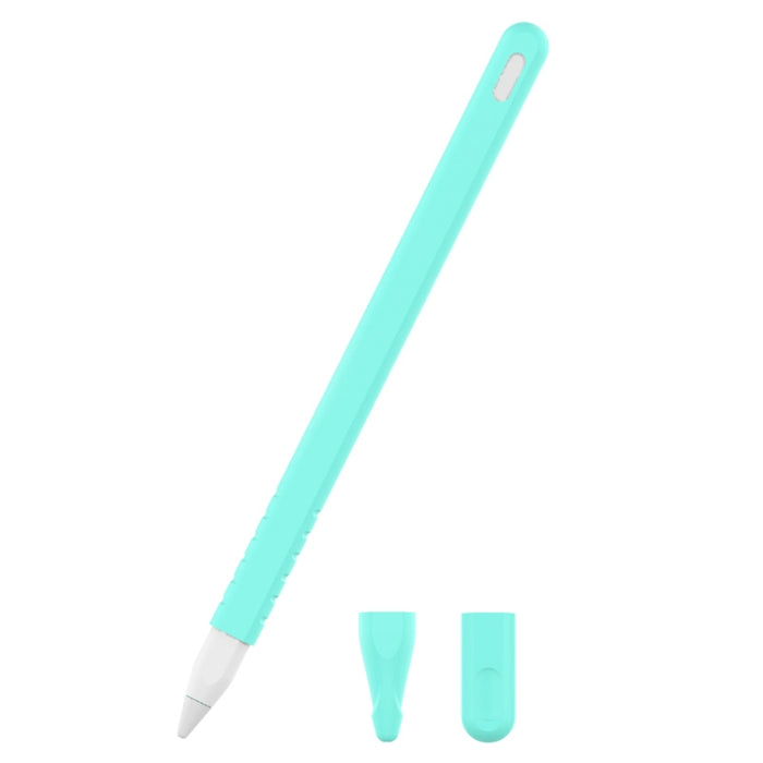 3 en 1 estuche protector de lápiz óptico de silicona de color puro para Apple Pencil 2