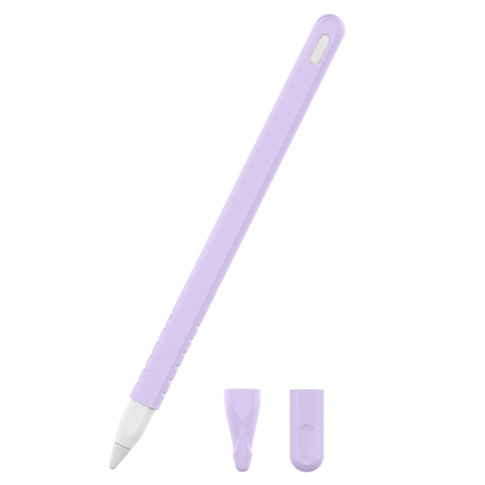 3 en 1 estuche protector de lápiz óptico de silicona de color puro para Apple Pencil 2