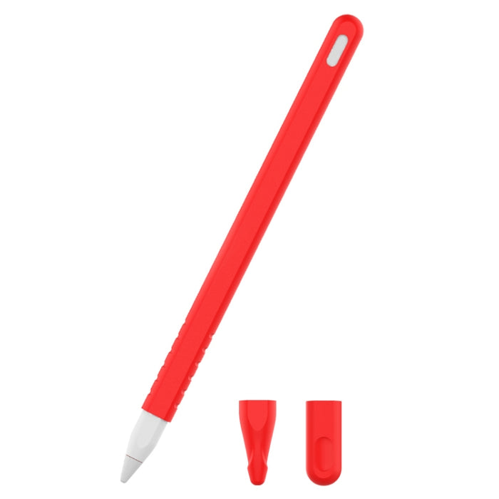 3 en 1 estuche protector de lápiz óptico de silicona de color puro para Apple Pencil 2