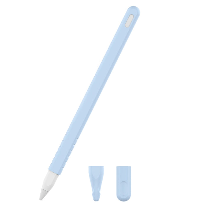 3 en 1 estuche protector de lápiz óptico de silicona de color puro para Apple Pencil 2