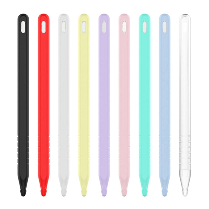 3 en 1 estuche protector de lápiz óptico de silicona de color puro para Apple Pencil 2