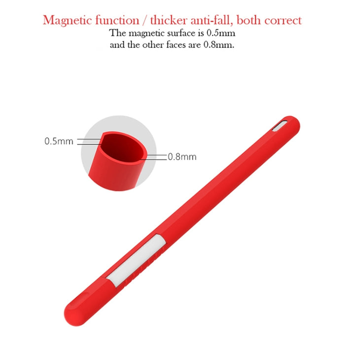 3 en 1 estuche protector de lápiz óptico de silicona de color puro para Apple Pencil 2
