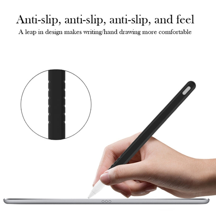3 en 1 estuche protector de lápiz óptico de silicona de color puro para Apple Pencil 2