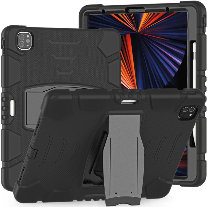 Marco de pantalla de protección de 3 capas + PC + Estuche combinado de silicona a prueba de golpes con soporte, For iPad Pro 12.9 2022 / 2021, For iPad Pro 12.9 2020