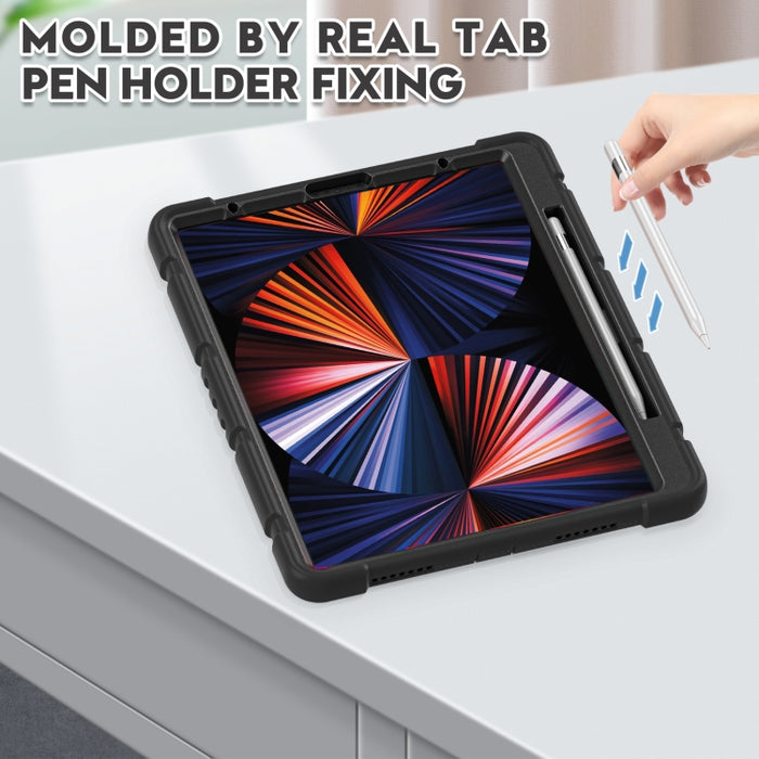 Marco de pantalla de protección de 3 capas + PC + Estuche combinado de silicona a prueba de golpes con soporte, For iPad Pro 12.9 2022 / 2021, For iPad Pro 12.9 2020