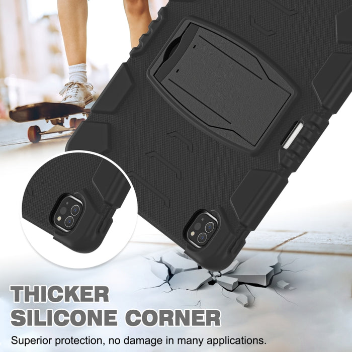 Marco de pantalla de protección de 3 capas + PC + Estuche combinado de silicona a prueba de golpes con soporte, For iPad Pro 12.9 2022 / 2021, For iPad Pro 12.9 2020