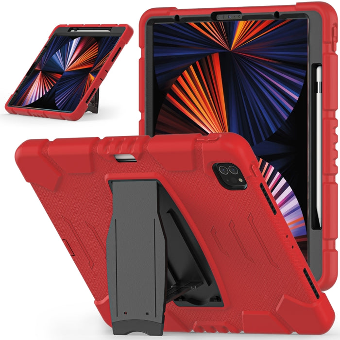 Marco de pantalla de protección de 3 capas + PC + Estuche combinado de silicona a prueba de golpes con soporte, For iPad Pro 12.9 2022 / 2021, For iPad Pro 12.9 2020