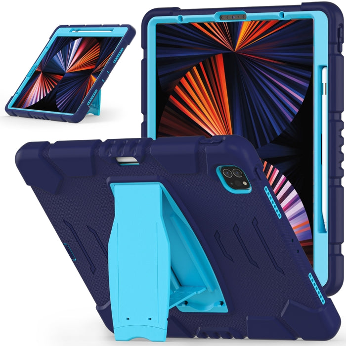 Marco de pantalla de protección de 3 capas + PC + Estuche combinado de silicona a prueba de golpes con soporte, For iPad Pro 12.9 2022 / 2021, For iPad Pro 12.9 2020