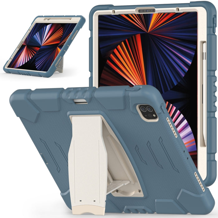 Marco de pantalla de protección de 3 capas + PC + Estuche combinado de silicona a prueba de golpes con soporte, For iPad Pro 12.9 2022 / 2021, For iPad Pro 12.9 2020
