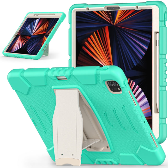 Marco de pantalla de protección de 3 capas + PC + Estuche combinado de silicona a prueba de golpes con soporte, For iPad Pro 12.9 2022 / 2021, For iPad Pro 12.9 2020