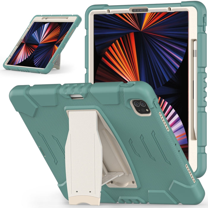 Marco de pantalla de protección de 3 capas + PC + Estuche combinado de silicona a prueba de golpes con soporte, For iPad Pro 12.9 2022 / 2021, For iPad Pro 12.9 2020