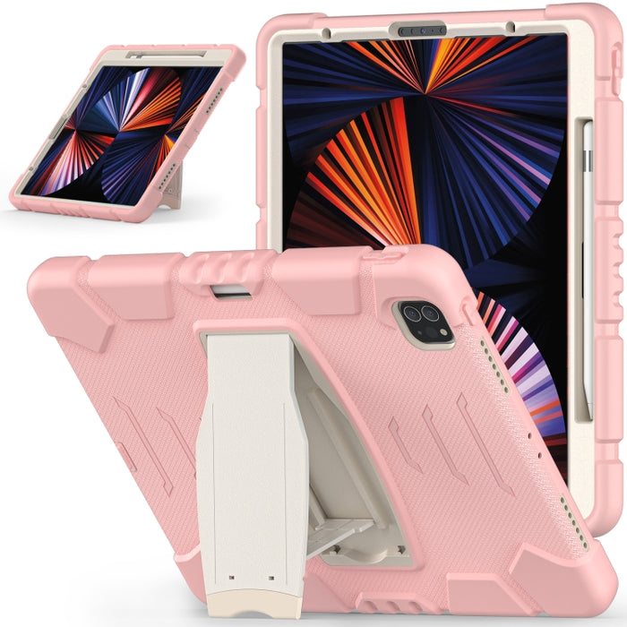 Marco de pantalla de protección de 3 capas + PC + Estuche combinado de silicona a prueba de golpes con soporte, For iPad Pro 12.9 2022 / 2021, For iPad Pro 12.9 2020