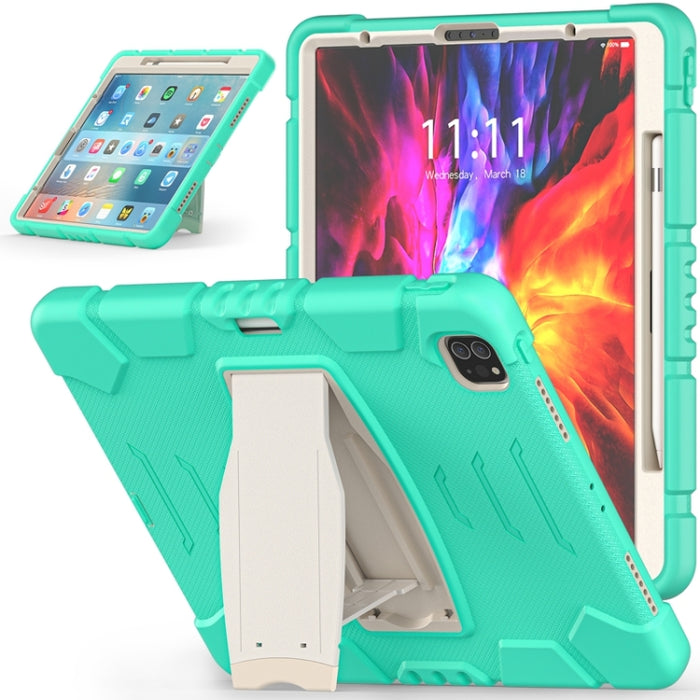 Marco de pantalla de protección de 3 capas + PC + Estuche combinado de silicona a prueba de golpes con soporte, For iPad Pro 12.9 2022 / 2021, For iPad Pro 12.9 2020