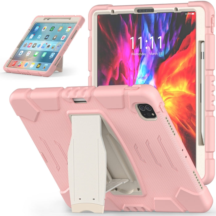 Marco de pantalla de protección de 3 capas + PC + Estuche combinado de silicona a prueba de golpes con soporte, For iPad Pro 12.9 2022 / 2021, For iPad Pro 12.9 2020
