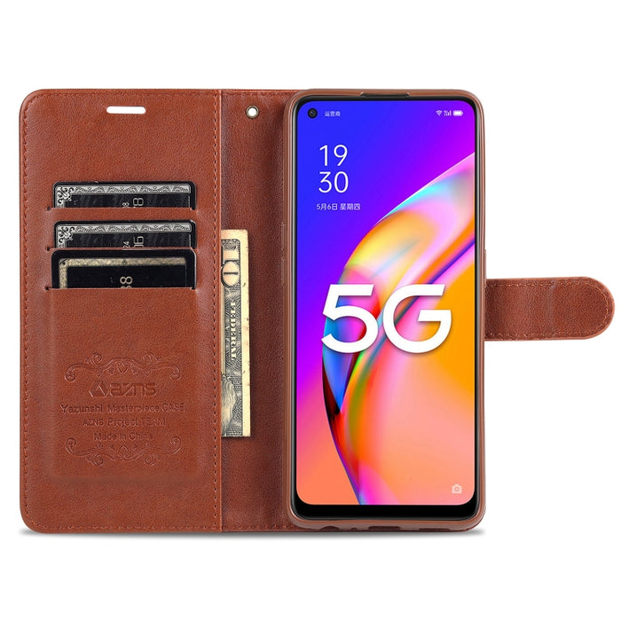 AZNS Estuche de cuero con tapa horizontal con textura de piel de oveja con soporte y ranuras para tarjetas y billetera, For OPPO A94 5G / Reno5Z 5G / F19 Pro+ 5G, For Xiaomi Redmi Note 9 4G, For Xiaomi Redmi Note 10 4G, For Xiaomi Redmi Note 10 Pro