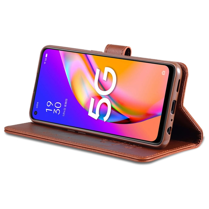 AZNS Estuche de cuero con tapa horizontal con textura de piel de oveja con soporte y ranuras para tarjetas y billetera, For OPPO A94 5G / Reno5Z 5G / F19 Pro+ 5G, For Xiaomi Redmi Note 9 4G, For Xiaomi Redmi Note 10 4G, For Xiaomi Redmi Note 10 Pro