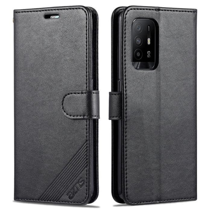 AZNS Estuche de cuero con tapa horizontal con textura de piel de oveja con soporte y ranuras para tarjetas y billetera, For OPPO A94 5G / Reno5Z 5G / F19 Pro+ 5G, For Xiaomi Redmi Note 9 4G, For Xiaomi Redmi Note 10 4G, For Xiaomi Redmi Note 10 Pro