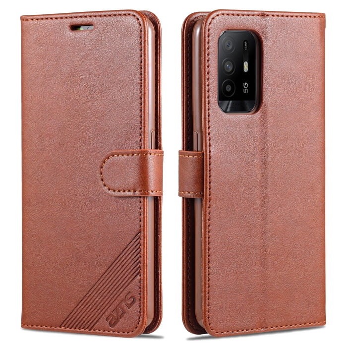 AZNS Estuche de cuero con tapa horizontal con textura de piel de oveja con soporte y ranuras para tarjetas y billetera, For OPPO A94 5G / Reno5Z 5G / F19 Pro+ 5G, For Xiaomi Redmi Note 9 4G, For Xiaomi Redmi Note 10 4G, For Xiaomi Redmi Note 10 Pro