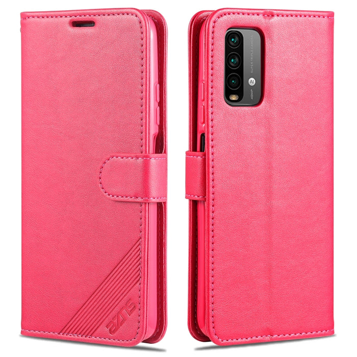AZNS Estuche de cuero con tapa horizontal con textura de piel de oveja con soporte y ranuras para tarjetas y billetera, For OPPO A94 5G / Reno5Z 5G / F19 Pro+ 5G, For Xiaomi Redmi Note 9 4G, For Xiaomi Redmi Note 10 4G, For Xiaomi Redmi Note 10 Pro