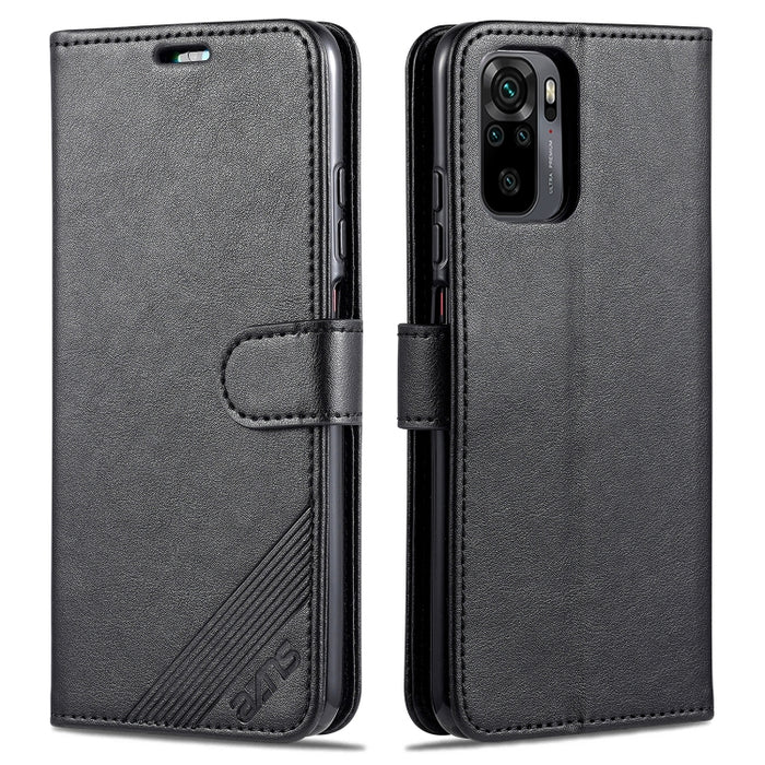 AZNS Estuche de cuero con tapa horizontal con textura de piel de oveja con soporte y ranuras para tarjetas y billetera, For OPPO A94 5G / Reno5Z 5G / F19 Pro+ 5G, For Xiaomi Redmi Note 9 4G, For Xiaomi Redmi Note 10 4G, For Xiaomi Redmi Note 10 Pro