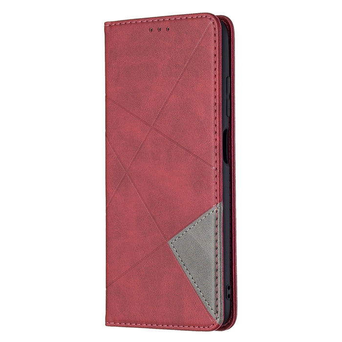 Estuche de cuero magnético con tapa horizontal con textura de rombos con soporte y ranuras para tarjetas, For Samsung Galaxy A03s, For Xiaomi Mi 11 Lite, For Xiaomi Poco M3 Pro / Redmi Note 10 5G, For Samsung Galaxy A03s 164mm