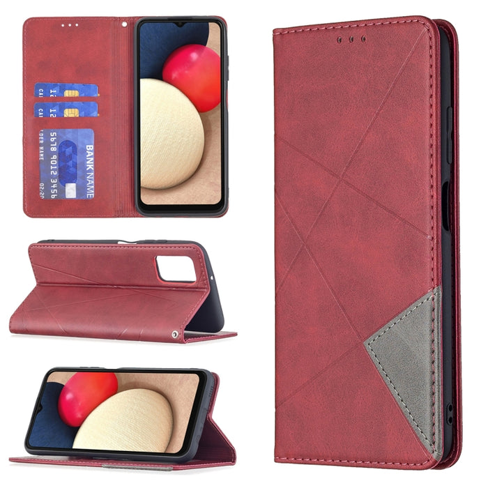 Estuche de cuero magnético con tapa horizontal con textura de rombos con soporte y ranuras para tarjetas, For Samsung Galaxy A03s, For Xiaomi Mi 11 Lite, For Xiaomi Poco M3 Pro / Redmi Note 10 5G, For Samsung Galaxy A03s 164mm