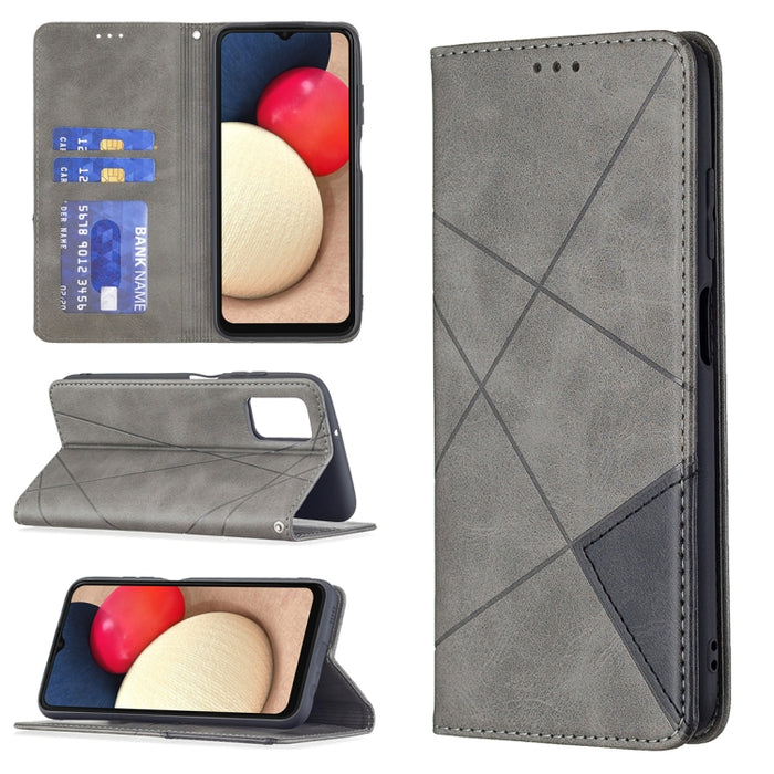 Estuche de cuero magnético con tapa horizontal con textura de rombos con soporte y ranuras para tarjetas, For Samsung Galaxy A03s, For Xiaomi Mi 11 Lite, For Xiaomi Poco M3 Pro / Redmi Note 10 5G, For Samsung Galaxy A03s 164mm