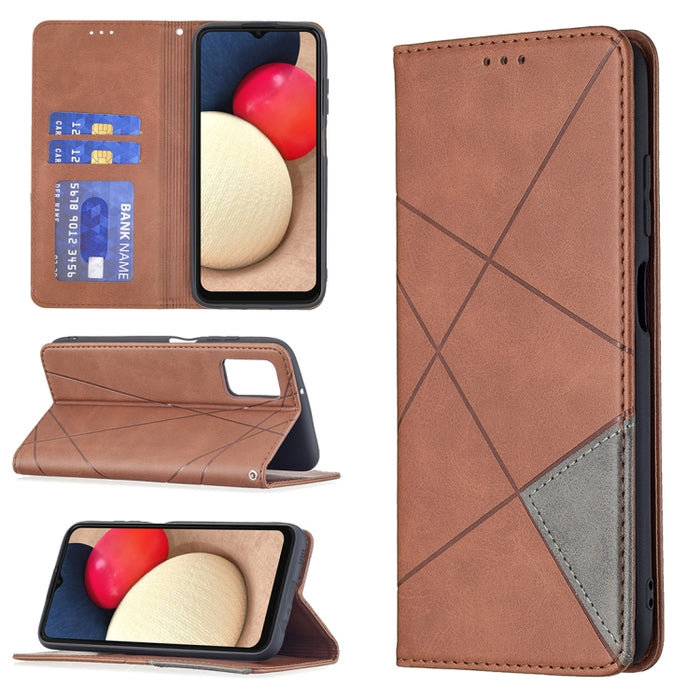Estuche de cuero magnético con tapa horizontal con textura de rombos con soporte y ranuras para tarjetas, For Samsung Galaxy A03s, For Xiaomi Mi 11 Lite, For Xiaomi Poco M3 Pro / Redmi Note 10 5G, For Samsung Galaxy A03s 164mm