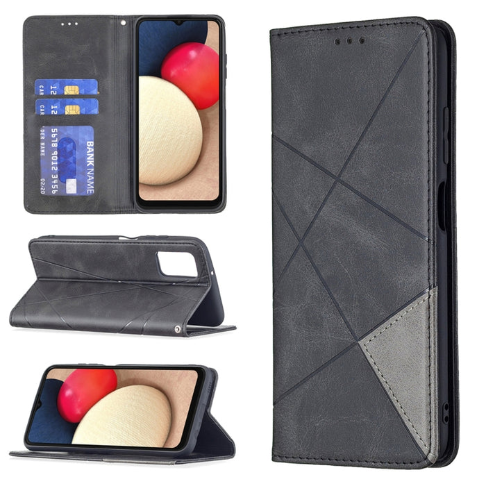 Estuche de cuero magnético con tapa horizontal con textura de rombos con soporte y ranuras para tarjetas, For Samsung Galaxy A03s, For Xiaomi Mi 11 Lite, For Xiaomi Poco M3 Pro / Redmi Note 10 5G, For Samsung Galaxy A03s 164mm