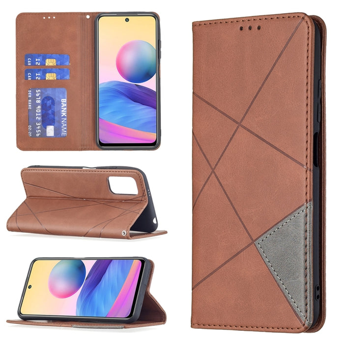 Estuche de cuero magnético con tapa horizontal con textura de rombos con soporte y ranuras para tarjetas, For Samsung Galaxy A03s, For Xiaomi Mi 11 Lite, For Xiaomi Poco M3 Pro / Redmi Note 10 5G, For Samsung Galaxy A03s 164mm