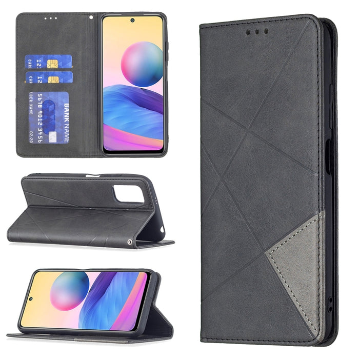 Estuche de cuero magnético con tapa horizontal con textura de rombos con soporte y ranuras para tarjetas, For Samsung Galaxy A03s, For Xiaomi Mi 11 Lite, For Xiaomi Poco M3 Pro / Redmi Note 10 5G, For Samsung Galaxy A03s 164mm