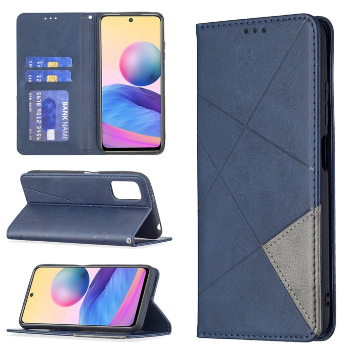 Estuche de cuero magnético con tapa horizontal con textura de rombos con soporte y ranuras para tarjetas, For Samsung Galaxy A03s, For Xiaomi Mi 11 Lite, For Xiaomi Poco M3 Pro / Redmi Note 10 5G, For Samsung Galaxy A03s 164mm