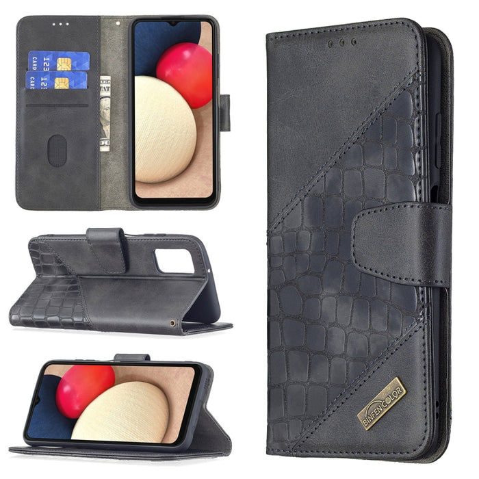 Funda de cuero PU con tapa horizontal y textura de cocodrilo a juego con billetera, soporte y ranuras para tarjetas, For Samsung Galaxy A03s 164mm, For Xiaomi Mi 11 Lite, For Xiaomi Poco M3 Pro / Redmi Note 10 5G