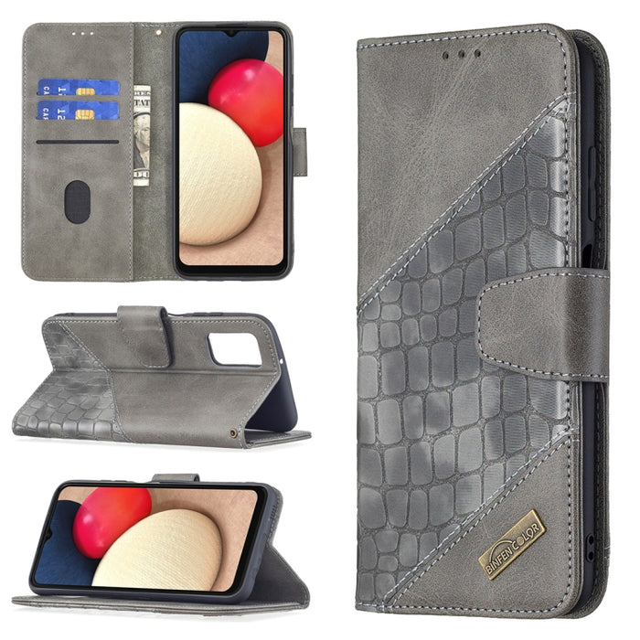 Funda de cuero PU con tapa horizontal y textura de cocodrilo a juego con billetera, soporte y ranuras para tarjetas, For Samsung Galaxy A03s 164mm, For Xiaomi Mi 11 Lite, For Xiaomi Poco M3 Pro / Redmi Note 10 5G