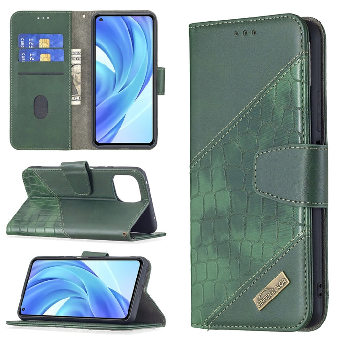 Funda de cuero PU con tapa horizontal y textura de cocodrilo a juego con billetera, soporte y ranuras para tarjetas, For Samsung Galaxy A03s 164mm, For Xiaomi Mi 11 Lite, For Xiaomi Poco M3 Pro / Redmi Note 10 5G