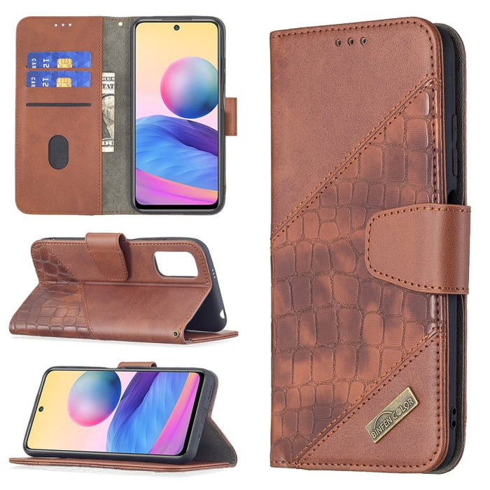Funda de cuero PU con tapa horizontal y textura de cocodrilo a juego con billetera, soporte y ranuras para tarjetas, For Samsung Galaxy A03s 164mm, For Xiaomi Mi 11 Lite, For Xiaomi Poco M3 Pro / Redmi Note 10 5G