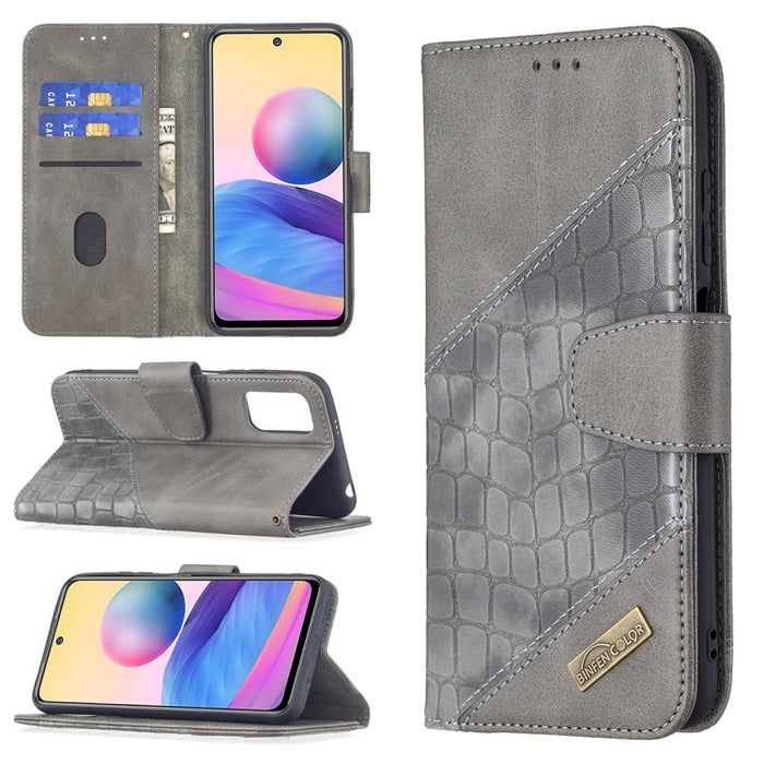 Funda de cuero PU con tapa horizontal y textura de cocodrilo a juego con billetera, soporte y ranuras para tarjetas, For Samsung Galaxy A03s 164mm, For Xiaomi Mi 11 Lite, For Xiaomi Poco M3 Pro / Redmi Note 10 5G