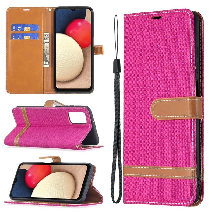 Estuche de cuero con tapa horizontal de textura de mezclilla a juego con soporte y ranuras para tarjetas y billetera y cordón, For Xiaomi Mi 11 Lite, For Xiaomi Poco M3 Pro / Redmi Note 10 5G, For Samsung Galaxy A03s 164mm