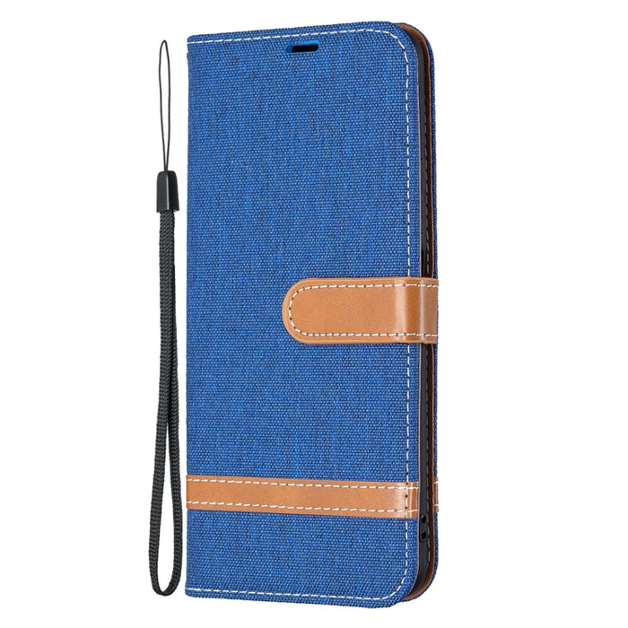 Estuche de cuero con tapa horizontal de textura de mezclilla a juego con soporte y ranuras para tarjetas y billetera y cordón, For Xiaomi Mi 11 Lite, For Xiaomi Poco M3 Pro / Redmi Note 10 5G, For Samsung Galaxy A03s 164mm