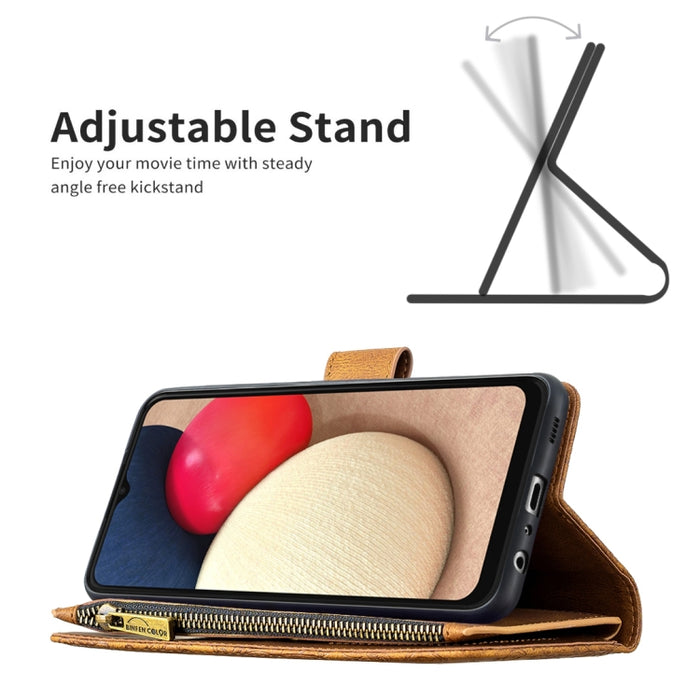Estuche de cuero con tapa horizontal y cremallera con estampado de mariposa voladora con soporte y ranuras para tarjetas y billetera, For Samsung Galaxy A03s 164mm, For Xiaomi Mi 11 Lite, For Xiaomi Poco M3 Pro / Redmi Note 10 5G