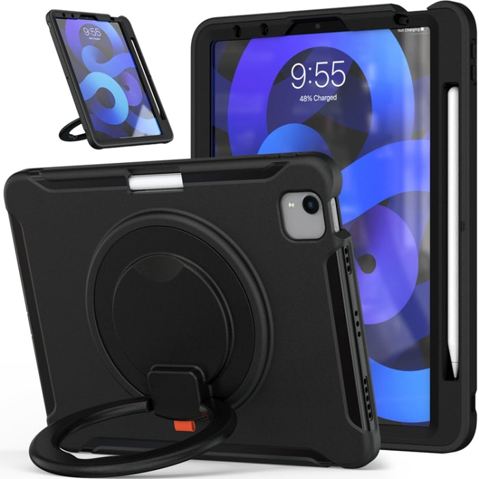 Funda protectora de silicona + PC a prueba de golpes con rotación de 360 grados Mango plegable Soporte de agarre Ranura para bolígrafo, For iPad Air 4 10.9 / Pro 11 2021 / 2020 / 2018, For Samsung Galaxy Tab A7 10.4 2020 T500