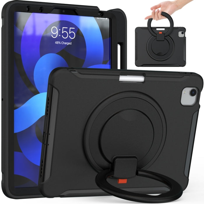 Funda protectora de silicona + PC a prueba de golpes con rotación de 360 grados Mango plegable Soporte de agarre Ranura para bolígrafo, For iPad Air 4 10.9 / Pro 11 2021 / 2020 / 2018, For Samsung Galaxy Tab A7 10.4 2020 T500