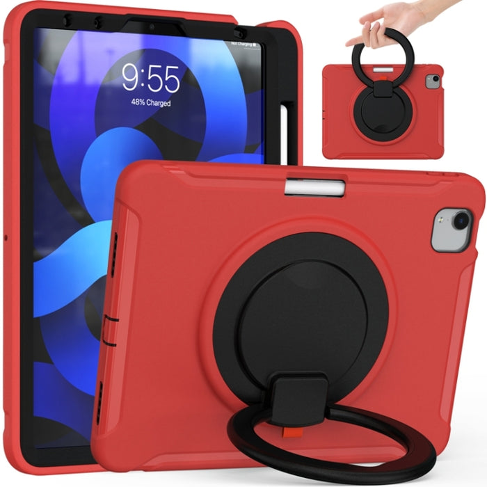 Funda protectora de silicona + PC a prueba de golpes con rotación de 360 grados Mango plegable Soporte de agarre Ranura para bolígrafo, For iPad Air 4 10.9 / Pro 11 2021 / 2020 / 2018, For Samsung Galaxy Tab A7 10.4 2020 T500