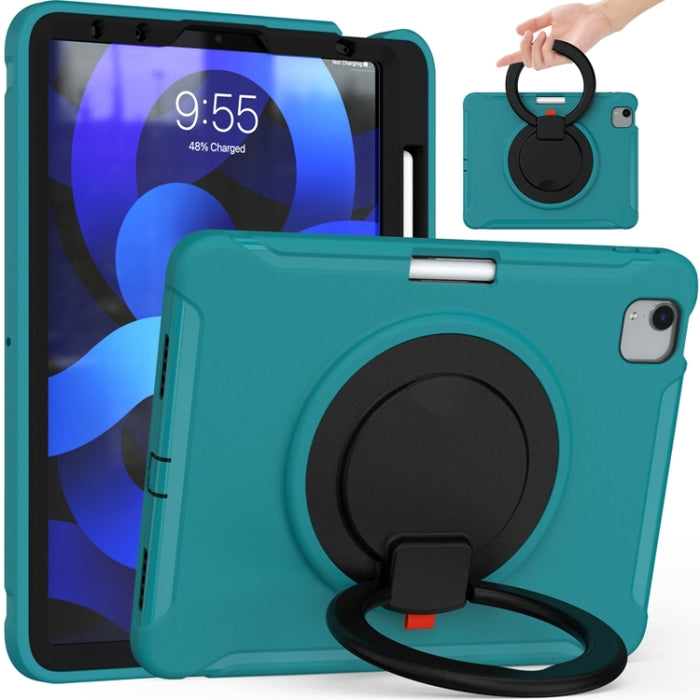 Funda protectora de silicona + PC a prueba de golpes con rotación de 360 grados Mango plegable Soporte de agarre Ranura para bolígrafo, For iPad Air 4 10.9 / Pro 11 2021 / 2020 / 2018, For Samsung Galaxy Tab A7 10.4 2020 T500