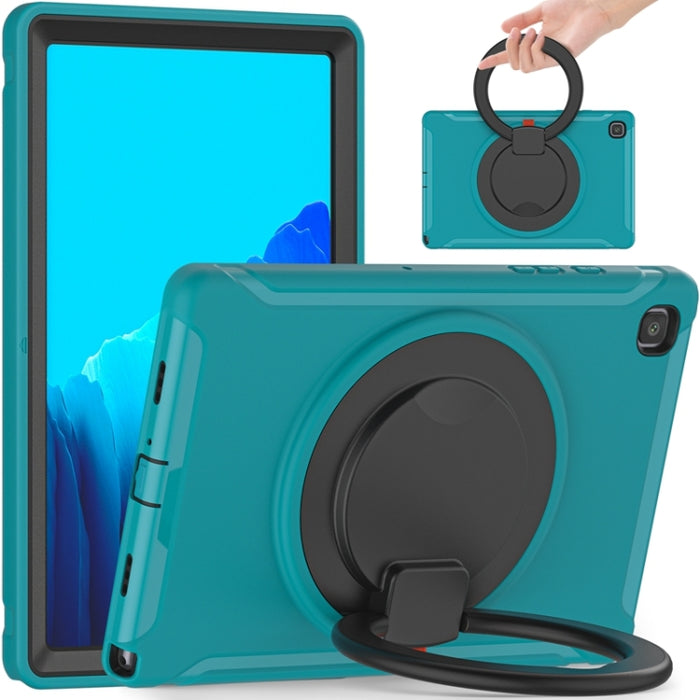 Funda protectora de silicona + PC a prueba de golpes con rotación de 360 grados Mango plegable Soporte de agarre Ranura para bolígrafo, For iPad Air 4 10.9 / Pro 11 2021 / 2020 / 2018, For Samsung Galaxy Tab A7 10.4 2020 T500