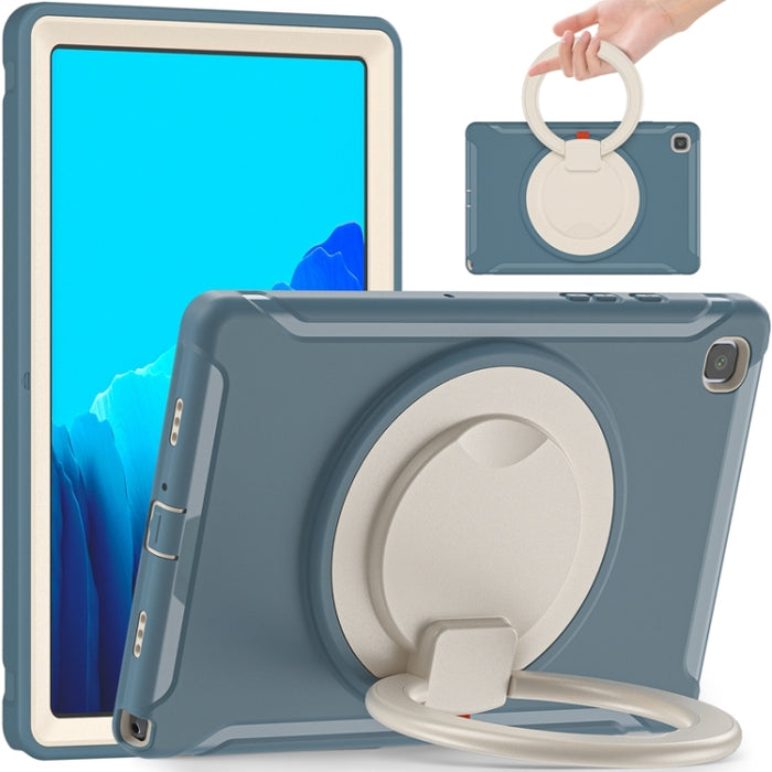 Funda protectora de silicona + PC a prueba de golpes con rotación de 360 grados Mango plegable Soporte de agarre Ranura para bolígrafo, For iPad Air 4 10.9 / Pro 11 2021 / 2020 / 2018, For Samsung Galaxy Tab A7 10.4 2020 T500