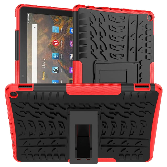 Estuche protector de TPU + PC a prueba de golpes con textura de neumático con soporte, For Xiaomi Redmi Note 10 5G, For Samsung Galaxy A22 5G, For Amazon Fire HD 10 2021