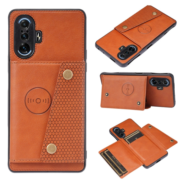 Estuche protector magnético a prueba de golpes con doble hebilla PU + TPU con ranura para tarjeta y soporte, For Huawei P50, For OPPO K9, For OPPO Reno6, For Xiaomi Redmi K40 Gaming, For Xiaomi Redmi Note 10 Pro 5G, For Xiaomi Redmi Note 10 5G         ...